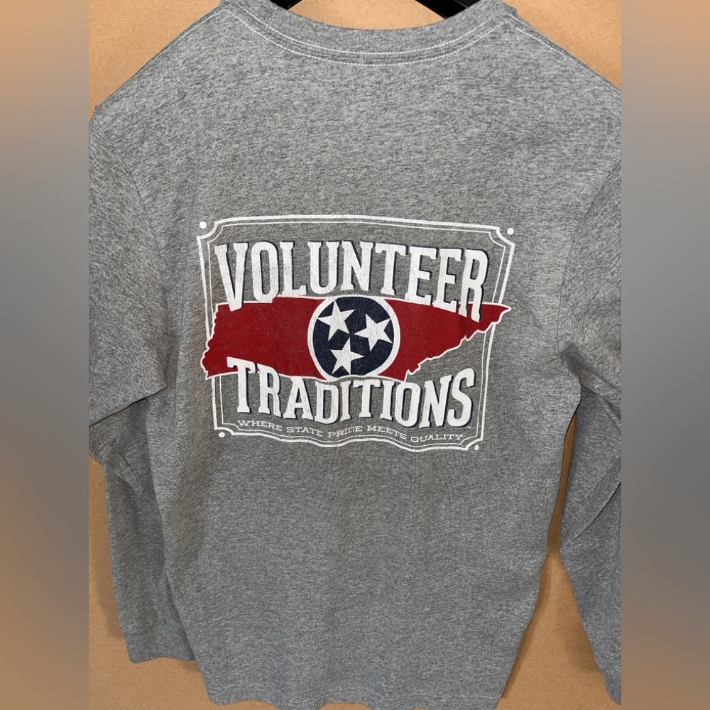 Volunteer Traditions Shirt Mens Small Long Sleeve Pocket Tennessee State Pride